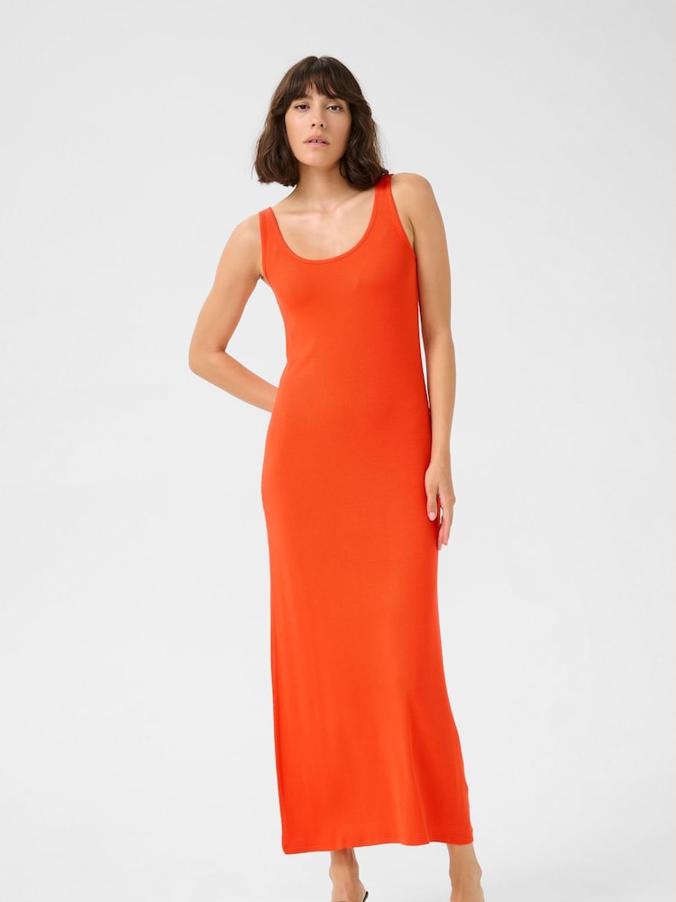 Kaffe Red KAcarmin Sleeveless Jersey Maxi Dress - Image 1 of 5 Kaffe Red KAcarmin Sleeveless Jersey Maxi Dress - Image 1 of 5
