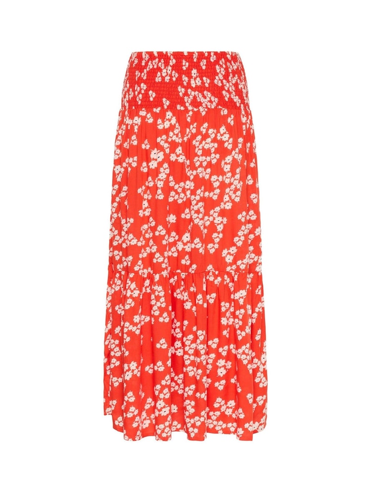 Kaffe Red KAmaxi Smock Maxi Skirt - Image 6 of 6 Kaffe Red KAmaxi Smock Maxi Skirt - Image 6 of 6
