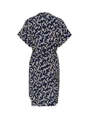 Kaffe Blue KAbarton Short Sleeve Shirt Dress - Image 6 of 6