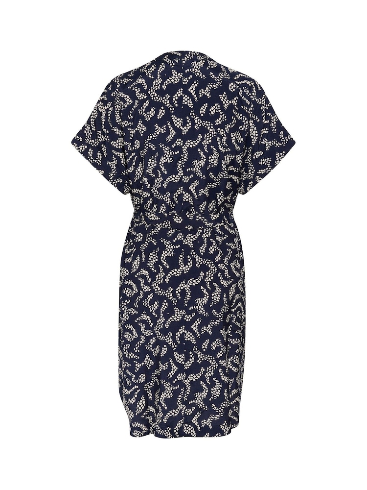 Kaffe Blue KAbarton Short Sleeve Shirt Dress - Image 6 of 6 Kaffe Blue KAbarton Short Sleeve Shirt Dress - Image 6 of 6