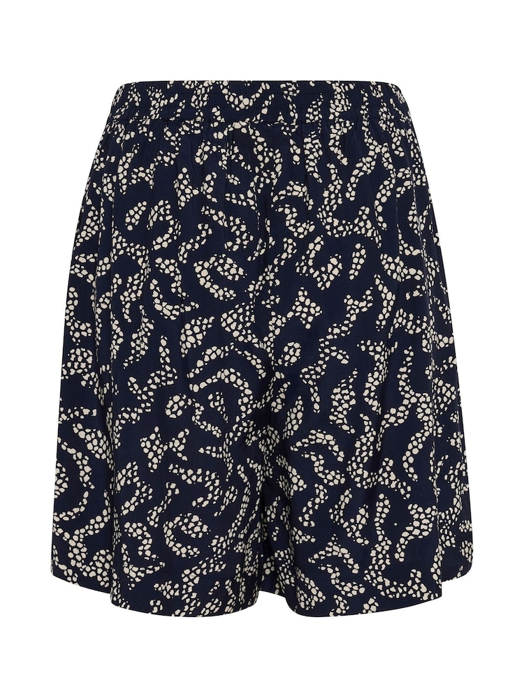 Kaffe Blue KAbarton Elasticated Waist Shorts - Image 5 of 5