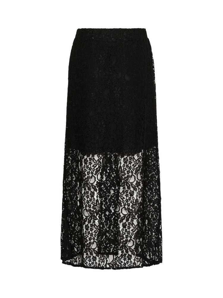 Kaffe KAlora Lace Maxi Black Skirt - Image 5 of 5