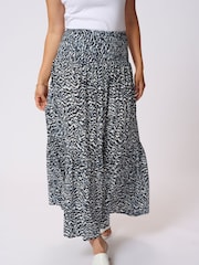 Kaffe Blue KAmaxi A-Line Smock Maxi Skirt - Image 1 of 6