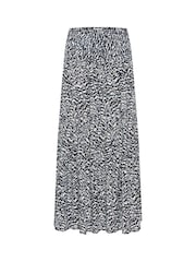 Kaffe Blue KAmaxi A-Line Smock Maxi Skirt - Image 5 of 6