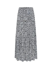 Kaffe Blue KAmaxi A-Line Smock Maxi Skirt - Image 6 of 6