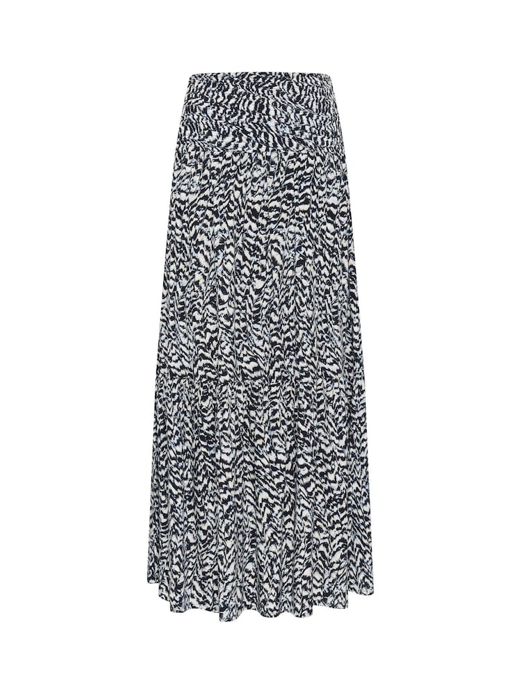 Kaffe Blue KAmaxi A-Line Smock Maxi Skirt - Image 6 of 6