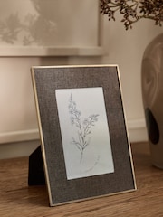 and Gold Linen Look Mount Photo Frame - صورة 2 من 5