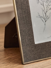 and Gold Linen Look Mount Photo Frame - صورة 3 من 5