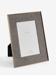 and Gold Linen Look Mount Photo Frame - صورة 4 من 5