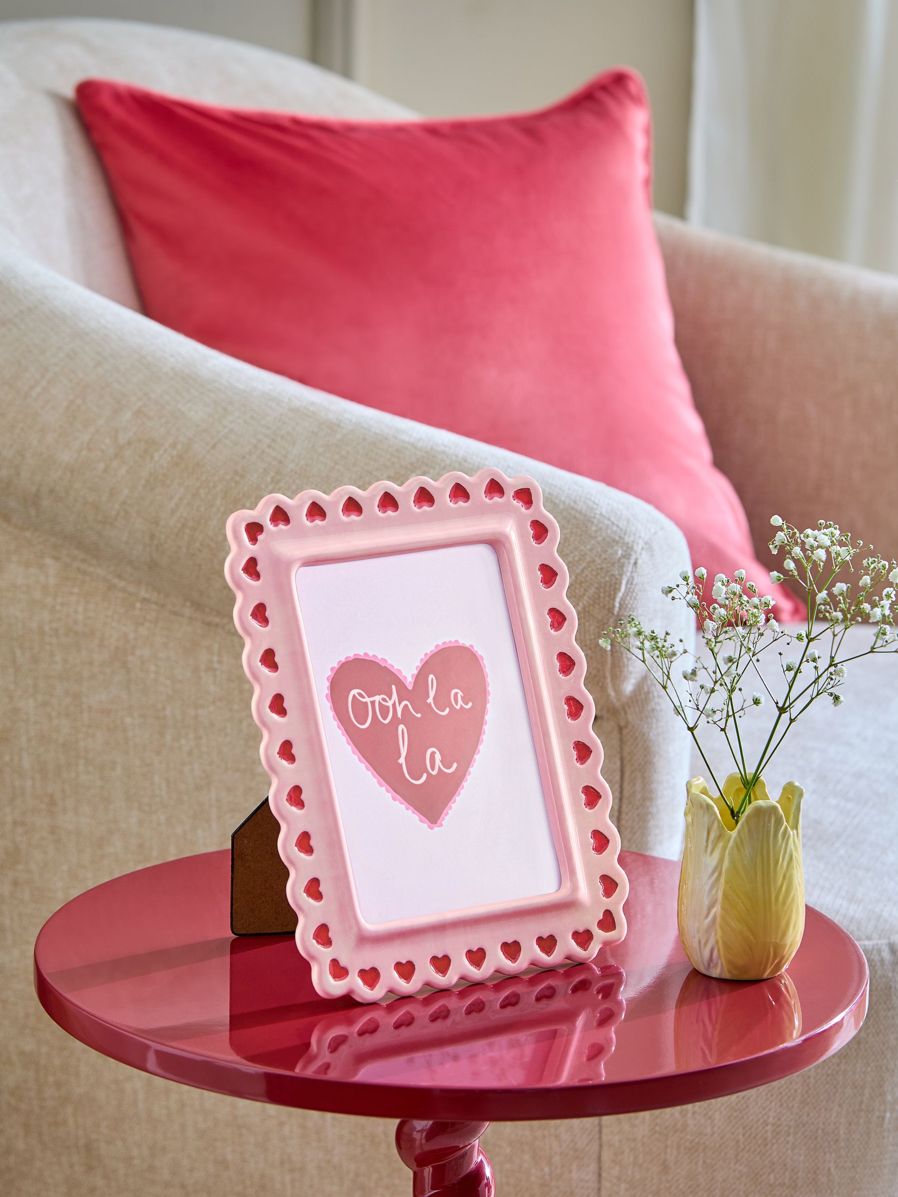 Buy Pink Hearts Ceramic Photo Frame from Next Singapore