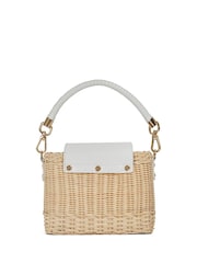 Dune London Blue Decorative Small Basket Bag - Image 3 of 5