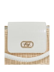 Dune London Blue Decorative Small Basket Bag - Image 4 of 5