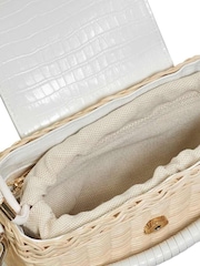 Dune London Blue Decorative Small Basket Bag - Image 5 of 5