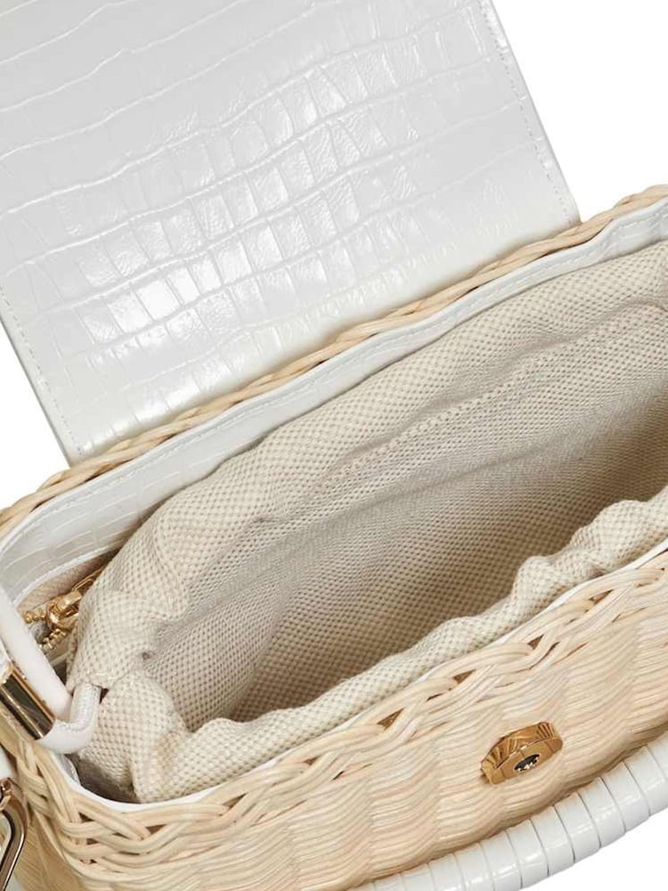 Dune London Blue Decorative Small Basket Bag - Image 5 of 5