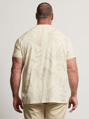 Naravni - BadRhino Big & Tall majica s potiskom listja iz 100% bombaža - Slika 3 iz 6