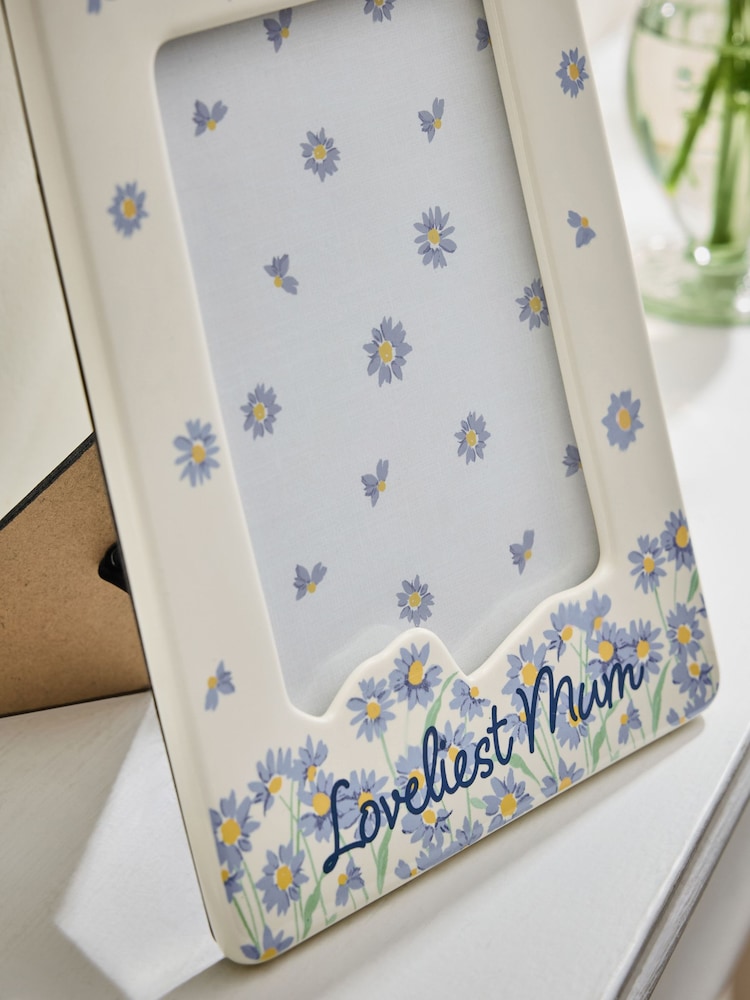 Blue Loveliest Mum Ceramic Ditsy Photo Frame - Image 2 of 4