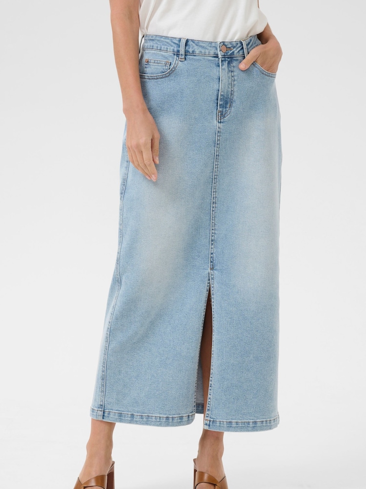 Cream Blue CREbba Denim Skirt - Image 1 of 5