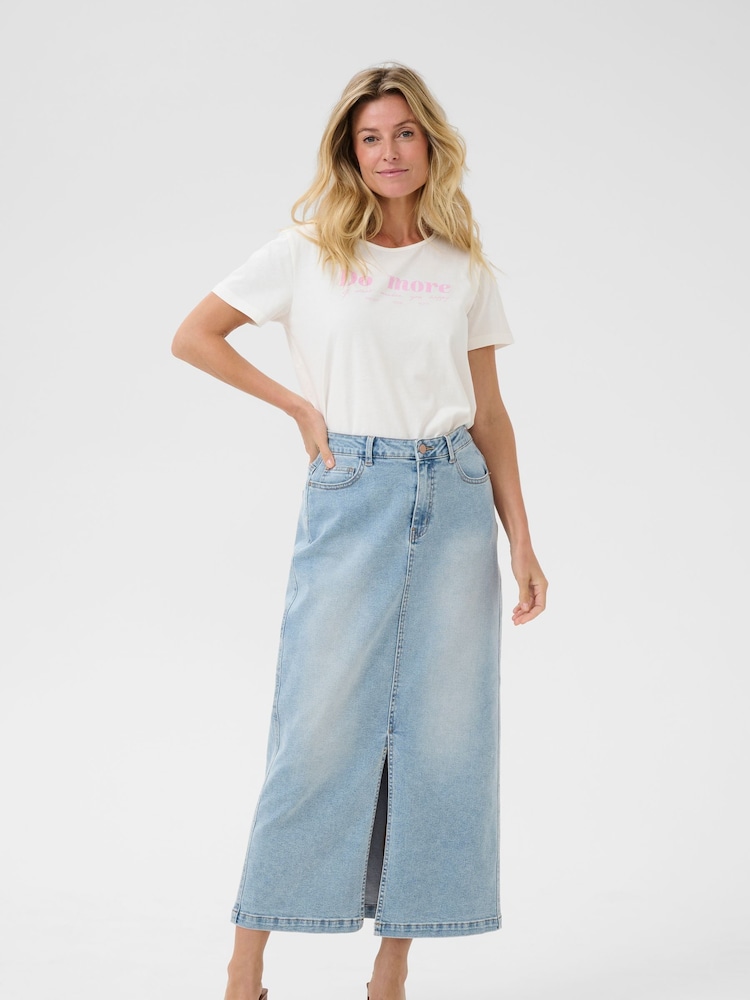 Cream Blue CREbba Denim Skirt - Image 2 of 5 Cream Blue CREbba Denim Skirt - Image 2 of 5