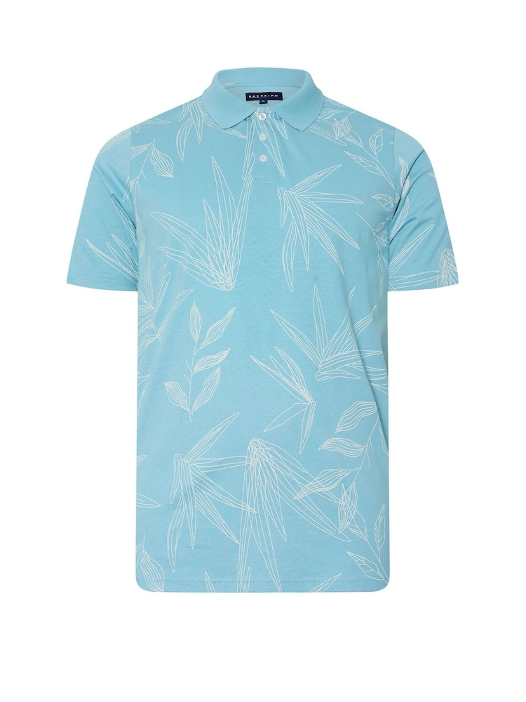 BadRhino Big & Tall Blue 100% Cotton Polo Shirt - Image 1 of 2