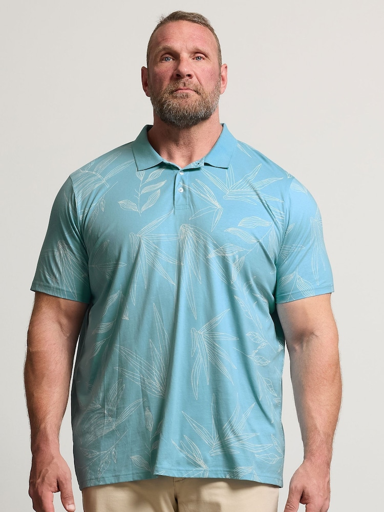BadRhino Big & Tall Blue 100% Cotton Polo Shirt - Image 2 of 6