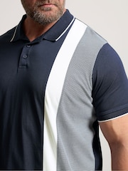 BadRhino Big & Tall Blue Cut & Sew Button-Up 100% Cotton Polo Shirt - Image 4 of 6