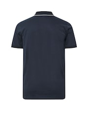 BadRhino Big & Tall Blue Cut & Sew Button-Up 100% Cotton Polo Shirt - Image 6 of 6