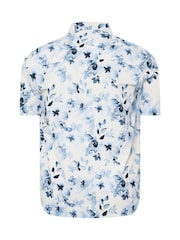 BadRhino Big & Tall White Chrome Peached Short Sleeve Revere Collar 100% Cotton Shirt - Image 2 of 2