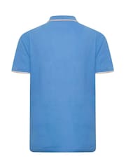 BadRhino Big & Tall Blue Pique Tipped Polo Shirt - Image 2 of 2
