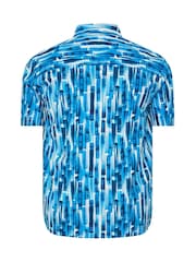 Negro cromo - BadRhino Big & Tall Peached Short Sleeve Cuban Collar 100% Cotton Shirt - Imagen 6 de 6