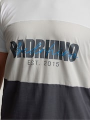 siva - BadRhino Big & Tall Cut & Sew Slogan 100% Cotton T-Shirt - Slika 4 iz 6