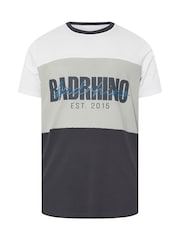 siva - BadRhino Big & Tall Cut & Sew Slogan 100% Cotton T-Shirt - Slika 5 iz 6