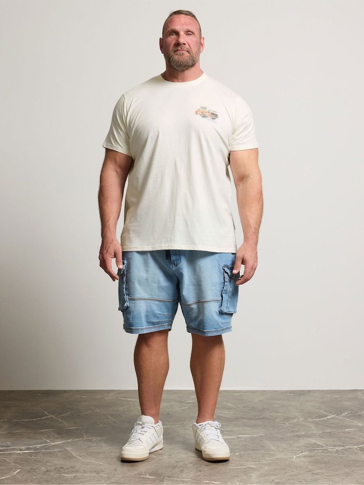 BadRhino Big & Tall White Racing Car 100% Cotton T-Shirt - Image 2 of 6