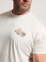 BadRhino Big & Tall White Racing Car 100% Cotton T-Shirt - Image 4 of 6