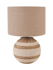 Pacific Lifestyle Natural Talalla Sea Grass Round Table Lamp - Image 4 of 5