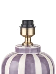 Pacific Lifestyle Lilac Priscilla Stripped Ceramic Table Lamp - Image 4 of 4