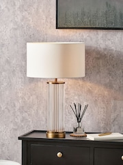 Pacific Lifestyle Clear Ciara Glass and Metal Table Lamp - Image 1 of 4