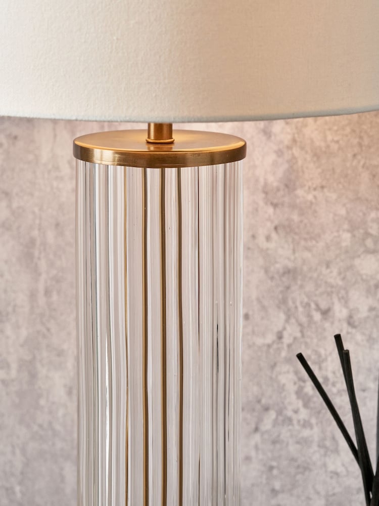 Pacific Lifestyle Clear Ciara Glass and Metal Table Lamp - Image 2 of 4