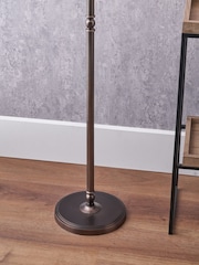 Pacific Lifestyle Antique Bronze Piero Metal Candlestick Floor Lamp - Image 2 of 4