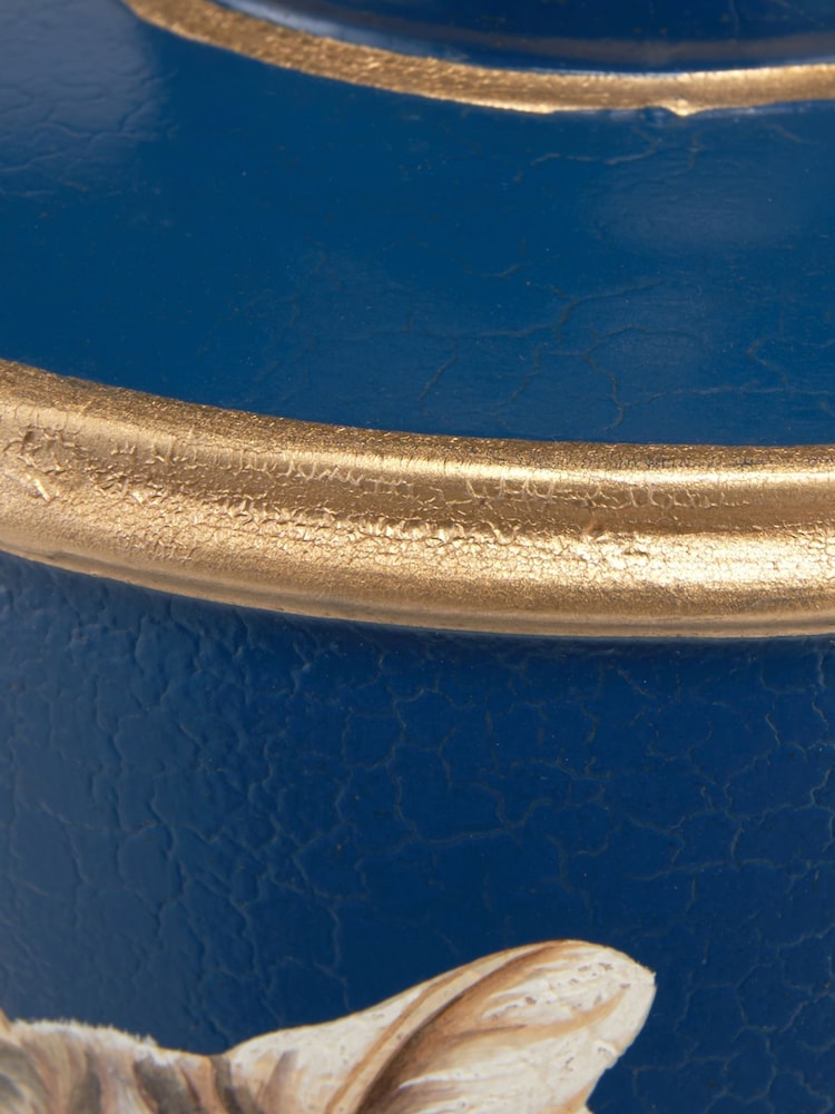 Pacific Lifestyle Blue Cat Hand Painted Metal Table Lamp - Image 2 of 4