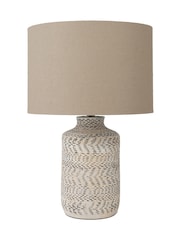 Pacific Lifestyle Natural Atouk Textured Stoneware Table Lamp - Image 2 of 5
