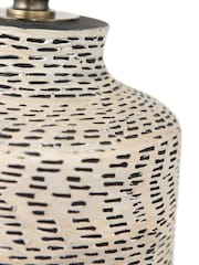 Pacific Lifestyle Natural Atouk Textured Stoneware Table Lamp - Image 3 of 5