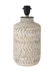Pacific Lifestyle Natural Atouk Textured Stoneware Table Lamp - Image 5 of 5