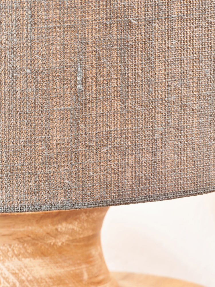 Pacific Lifestyle White Kingsbury Large Carved Wood Table Lamp - Image 5 of 5 Pacific Lifestyle White Kingsbury Large Carved Wood Table Lamp - Image 5 of 5