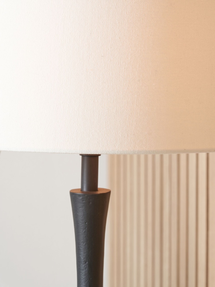 Pacific Lifestyle Black Llora Metal Curved Table Lamp - Image 2 of 4