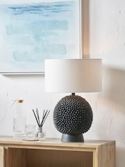 Pacific Lifestyle Black Wrenley Ceramic Sea Urchin Table Lamp - Image 1 of 4