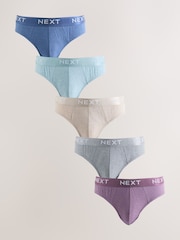 Multi 5 Pack Cotton Rich Briefs - Image 1 of 9