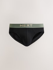 Black Pastel Waistband 5 Pack Cotton Rich Briefs - Image 6 of 9