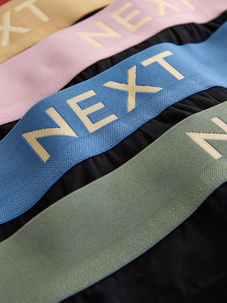 Black Pastel Waistband 5 Pack Cotton Rich Briefs - Image 9 of 9 Black Pastel Waistband 5 Pack Cotton Rich Briefs - Image 9 of 9