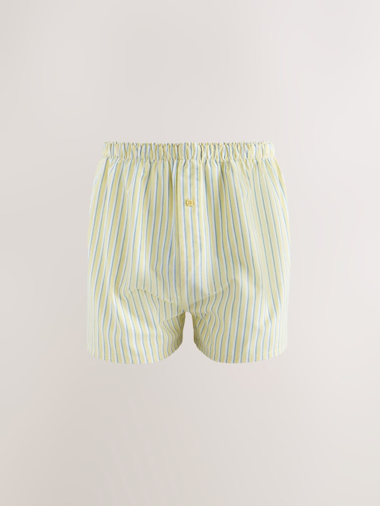 Orange/Blue Stripe 4 pack Woven Pure Boxers - Image 2 of 8