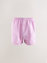 Orange/Blue Stripe 4 pack Woven Pure Boxers - Image 4 of 8